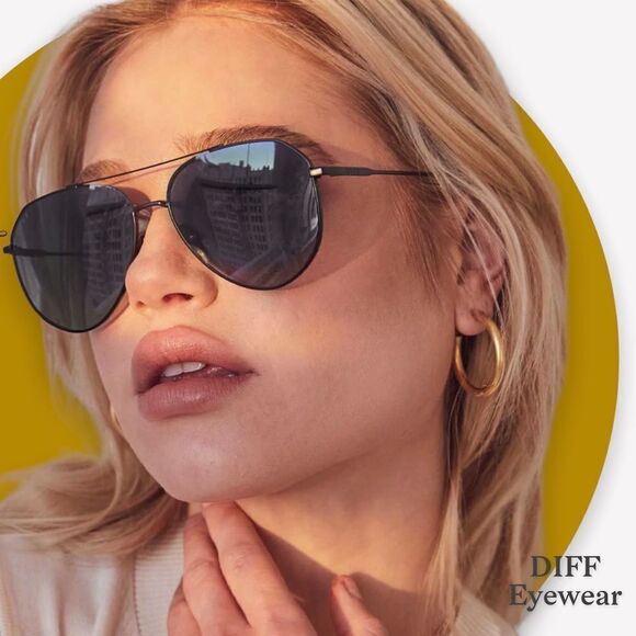 Diff unisex black aviatior UV 400 polarized sunglasses Brand Brat New main image 6